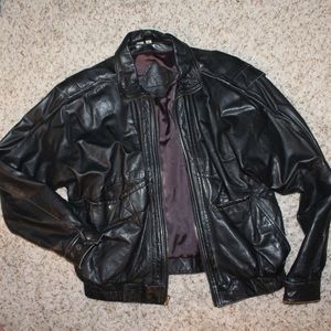 Vintage Korean Leather Biker Jacket